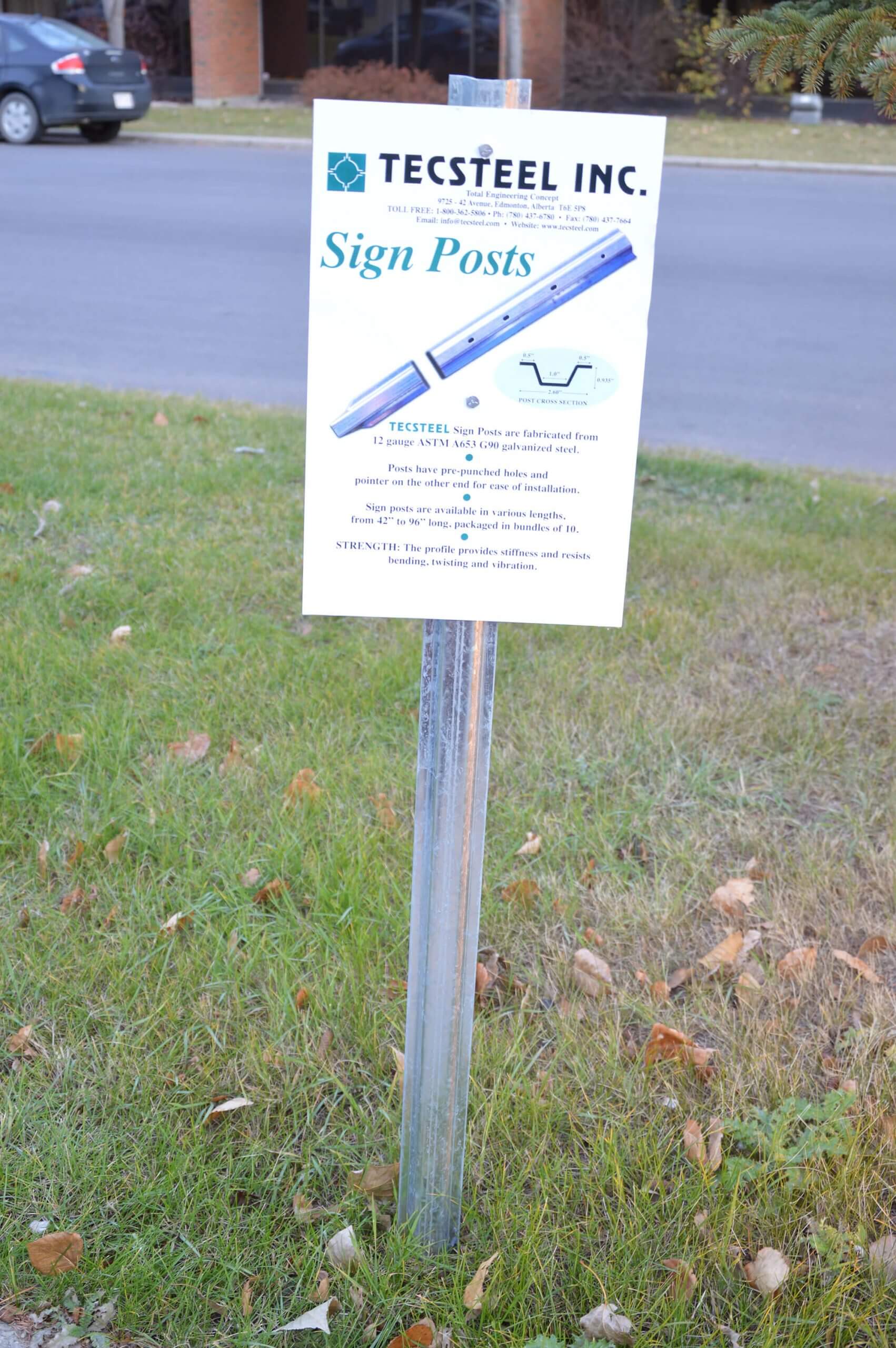 Front View Sign Post